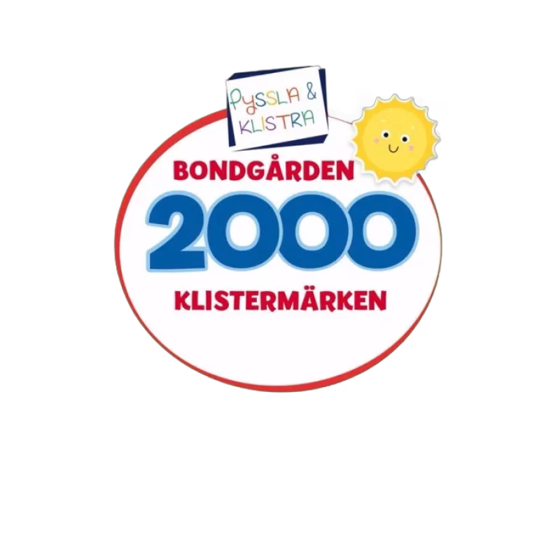 2000 klistermärken Bondgården