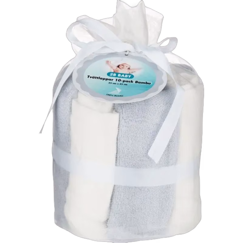2B Baby Tvättlappar Bambu 10-pack (Grå)
