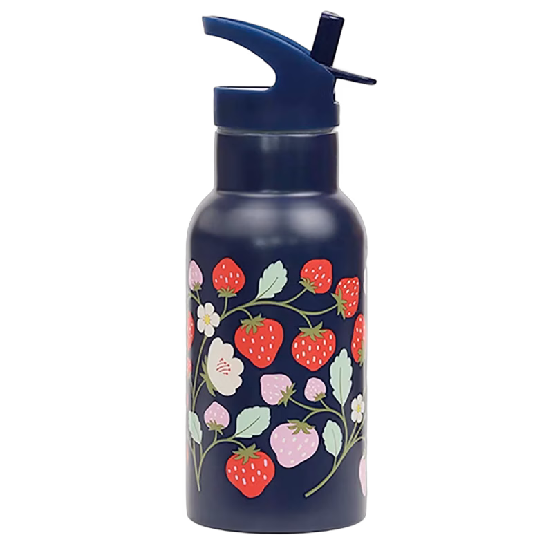 A Little Lovely Company Stainless steel Vattenflaska, Strawberries