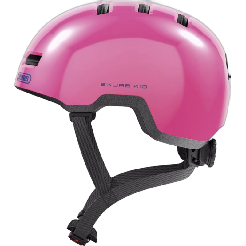 ABUS Skurb Kid Hjälm, Shiny Pink, 50-55