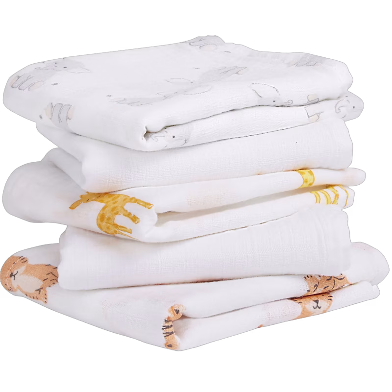 Aden by Aden Muslinfilt Safari Babes 5-pack