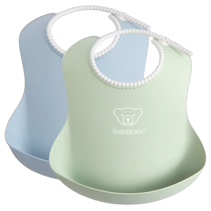 BabyBjörn Haklapp 2-pack (Blekgrön/Blekblå)