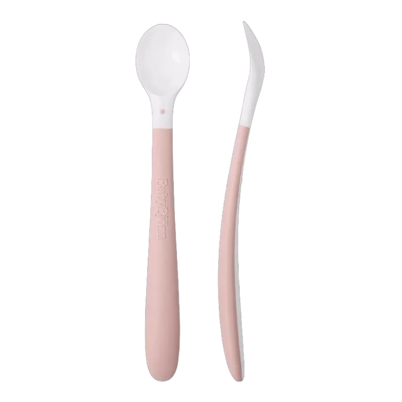 Babybjörn matningssked 2-pack, blekrosa