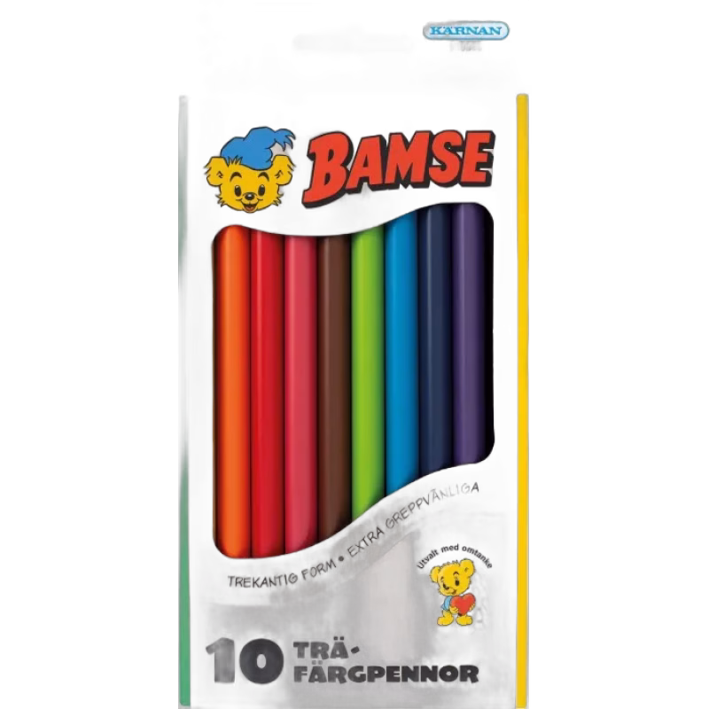 Bamse Träfärgpennor 10 st