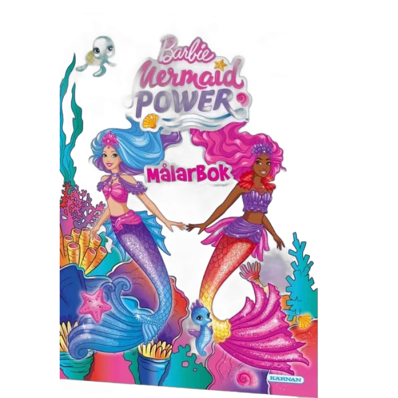 Barbie Mermaid Power Målarbok med klistermärken