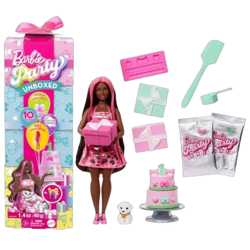 Barbie Party Unboxed Docka (Svart hår)