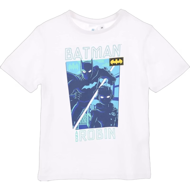 Batman T-shirt, White, 8 år