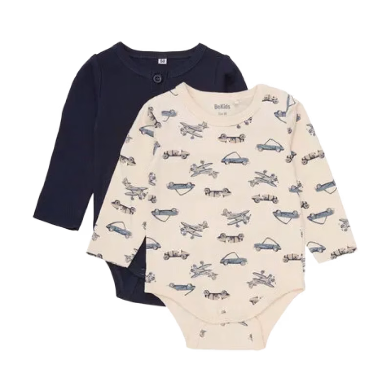 BeKids Långärmad Body 2-pack Sky Captain