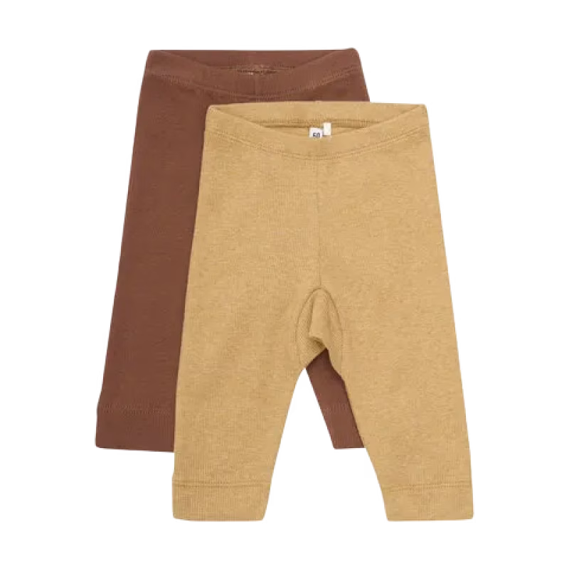 BeKids Ribbade Leggings 2-pack Bone Brown