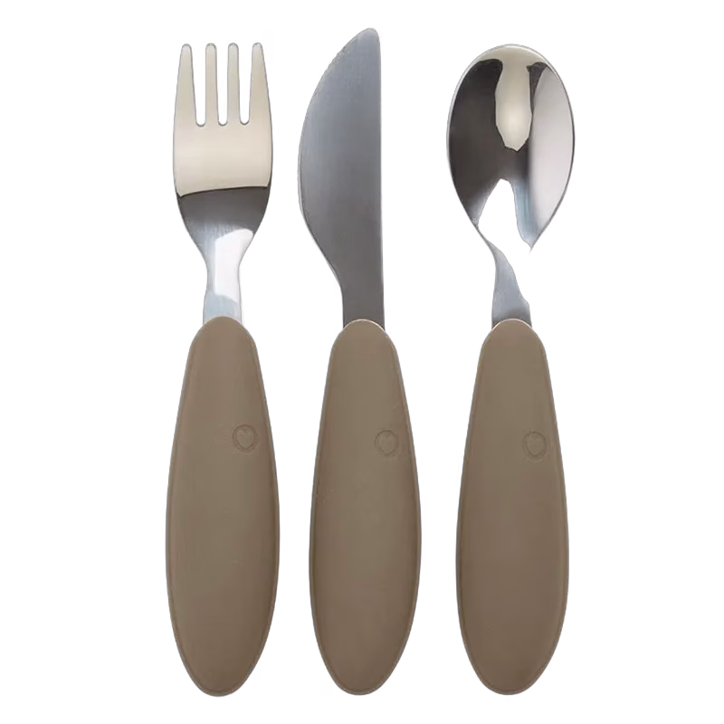 BIBS bestick 3 delar, dark oak