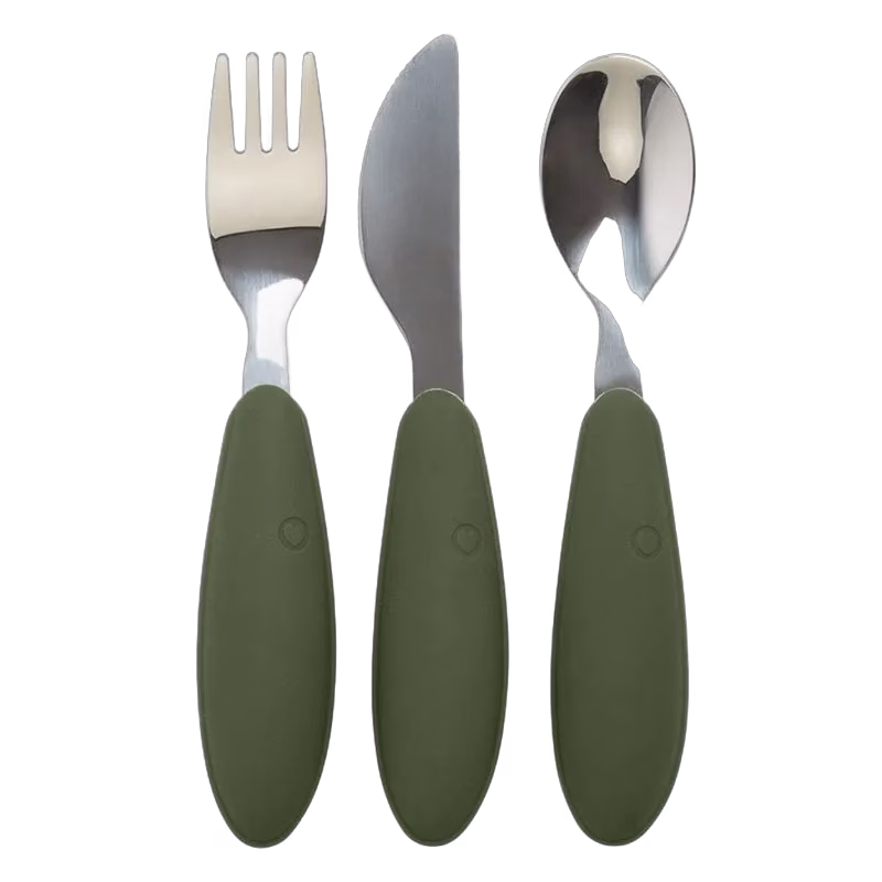 BIBS bestick 3 delar, hunter green