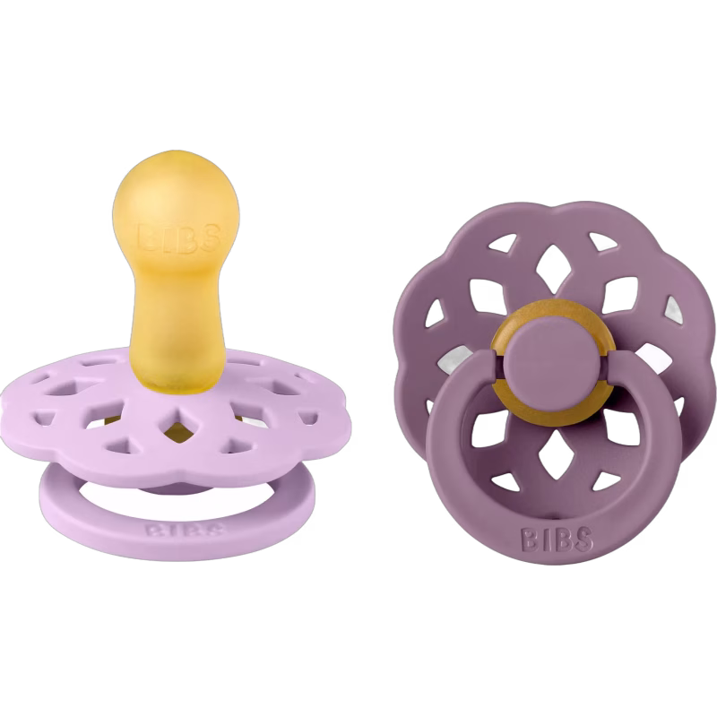 BIBS Boheme Napp 2-Pack Latex Stl 2 Rund, Violet Sky/Mauve