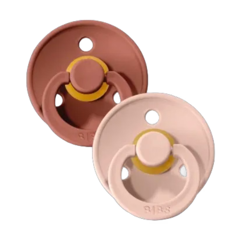 BIBS Colour Latex Napp 2-pack 0-6m (Woodchuck/Blush)