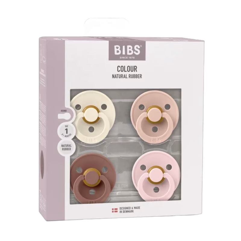 BIBS Colour Latexnapp 4-pack Size 1 (Ivory/Blush/Woodchuck/Blossom)
