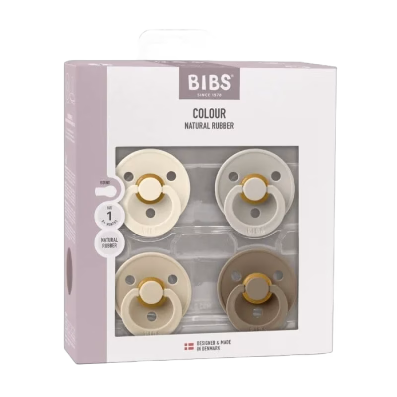 BIBS Colour Latexnapp 4-pack Size 1 (Ivory/Sand/Vanilla/Dark Oak)