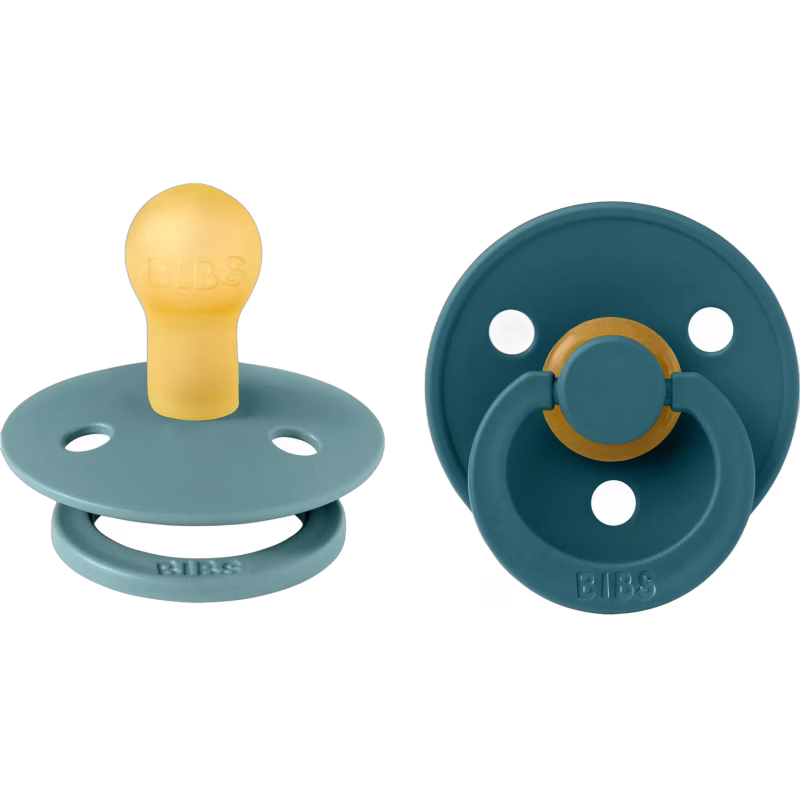 BIBS Colour Napp 2-Pack Latex Stl 1 Rund, Island Sea/Forest Lake