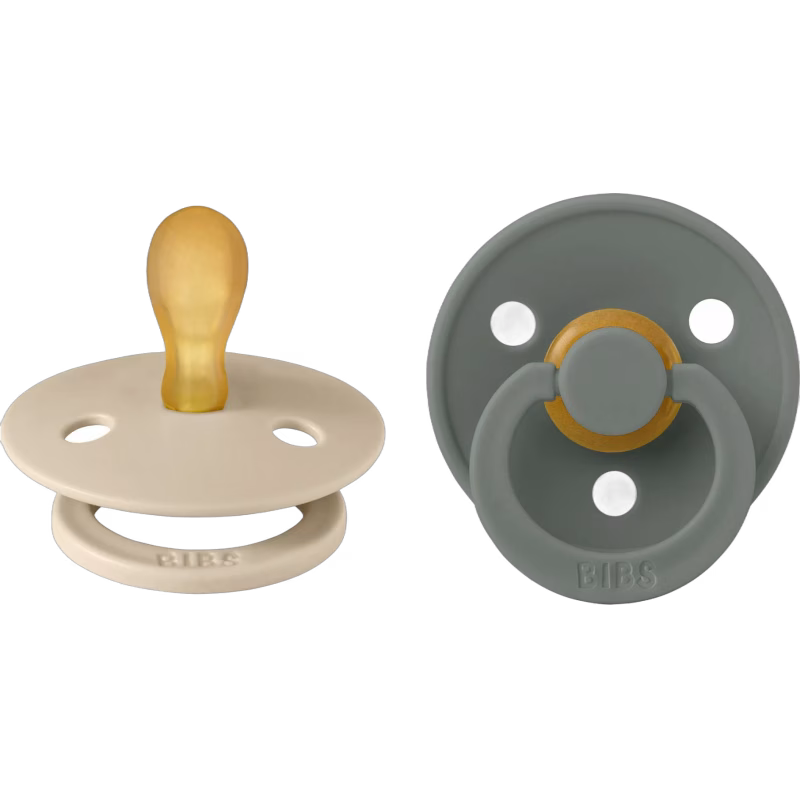 BIBS Colour Nappar 2-Pack Latex Stl 1, Vanilla/Pine