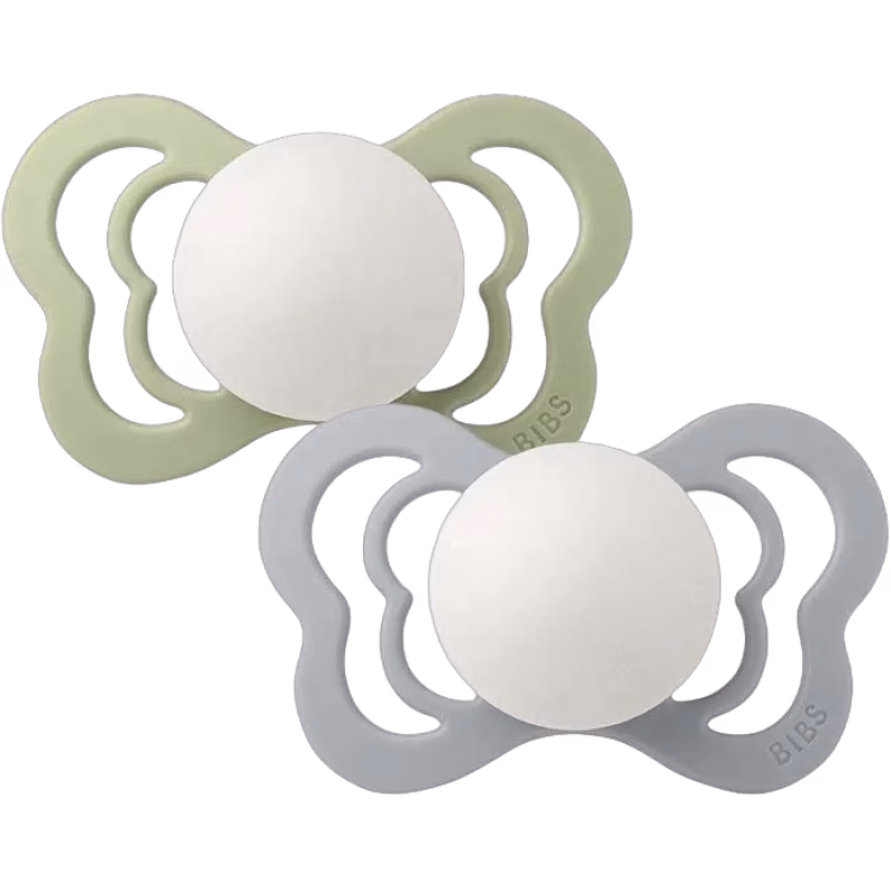BIBS Couture Napp 2-pack Silikon Stl 2 Anatomisk, Sage Glow/Cloud Glow