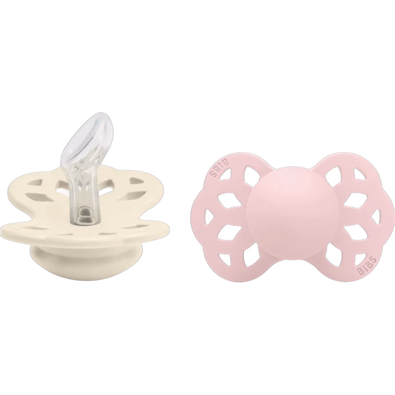 BIBS Infinity Napp 2-pack Stl 1 Anatomical, Ivory/Blossom
