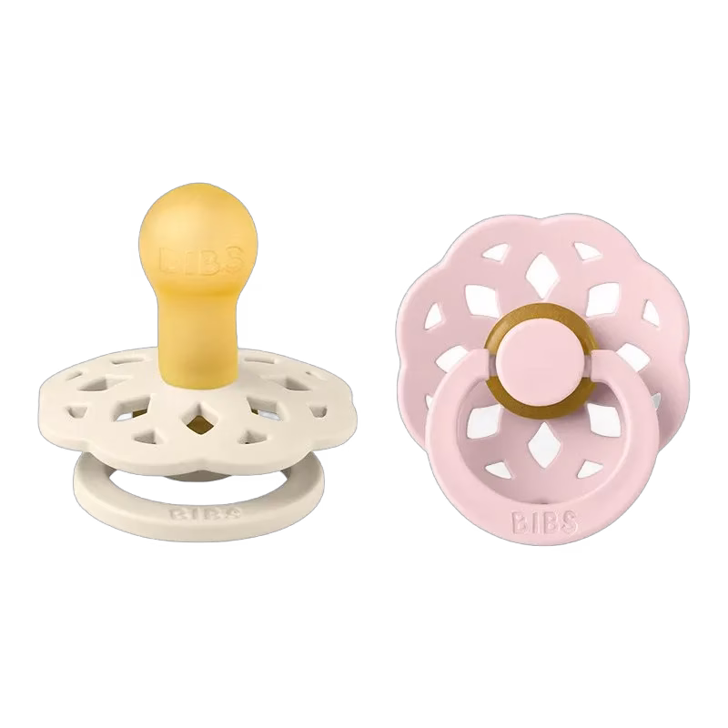 BIBS napp Boheme latex 2-pack 0-6mån, ivory/blossom