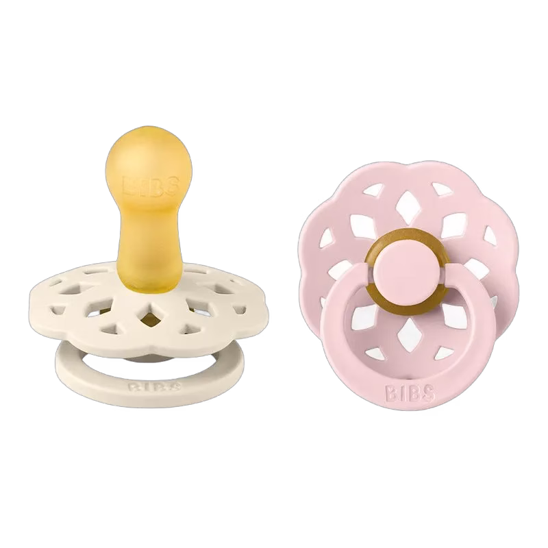 BIBS napp Boheme latex 2-pack 6-18mån, ivory/blossom