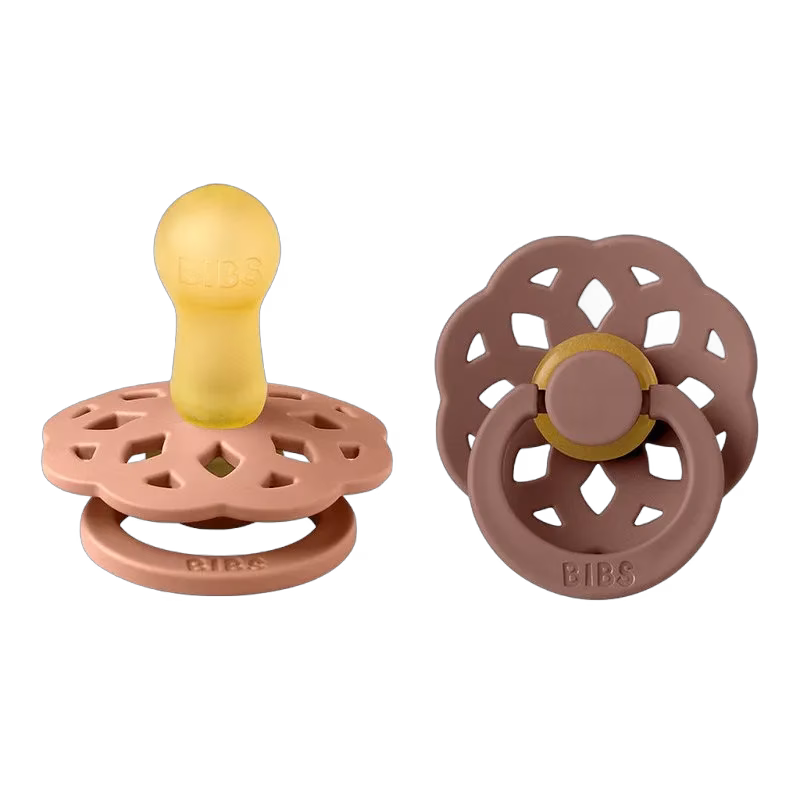 BIBS napp Boheme latex 2-pack 6-18mån, peach/woodchuck