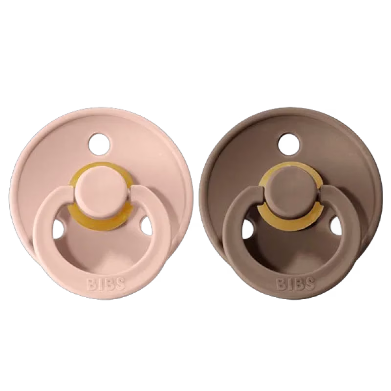BIBS napp Colour 2-pack 0-6 mån, dark oak/blush