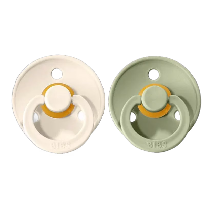 BIBS napp Colour 2-pack 6-18 mån, ivory/sage