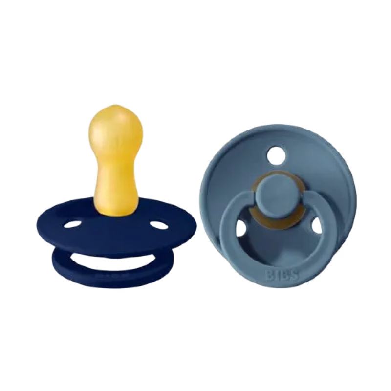 BIBS Napp Colour 2-pack Latex Rund Deep Space/Petrol