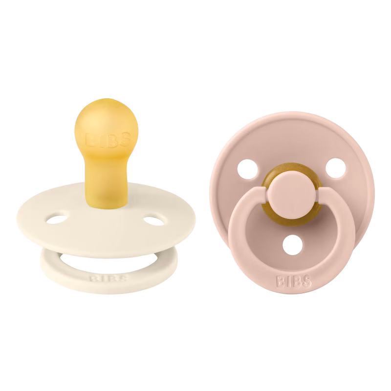 BIBS Napp Colour 2-pack Latex Rund Ivory/Blush