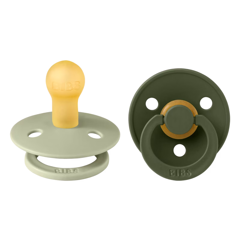 BIBS Napp Colour 2-pack Latex Rund Sage/Hunter Green