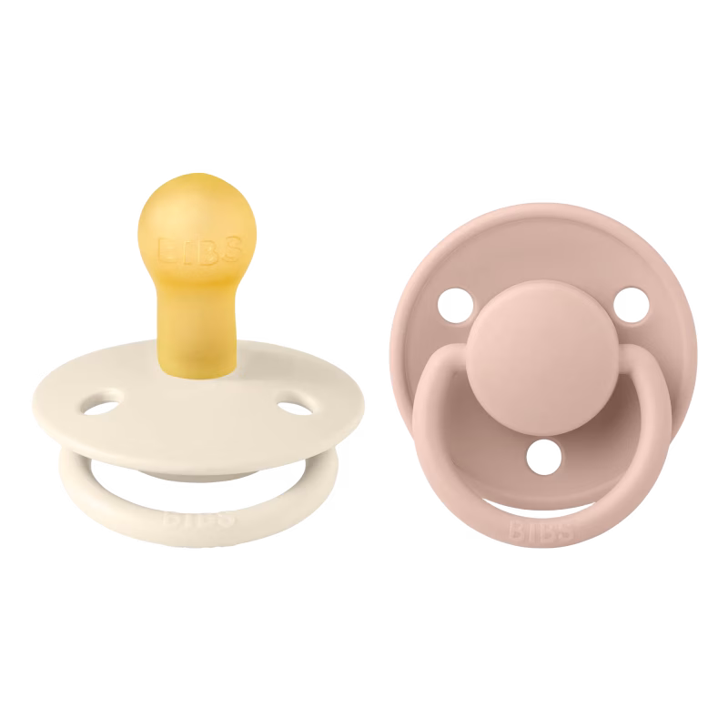 BIBS Napp De Lux 2-pack Latex Ivory/Blush