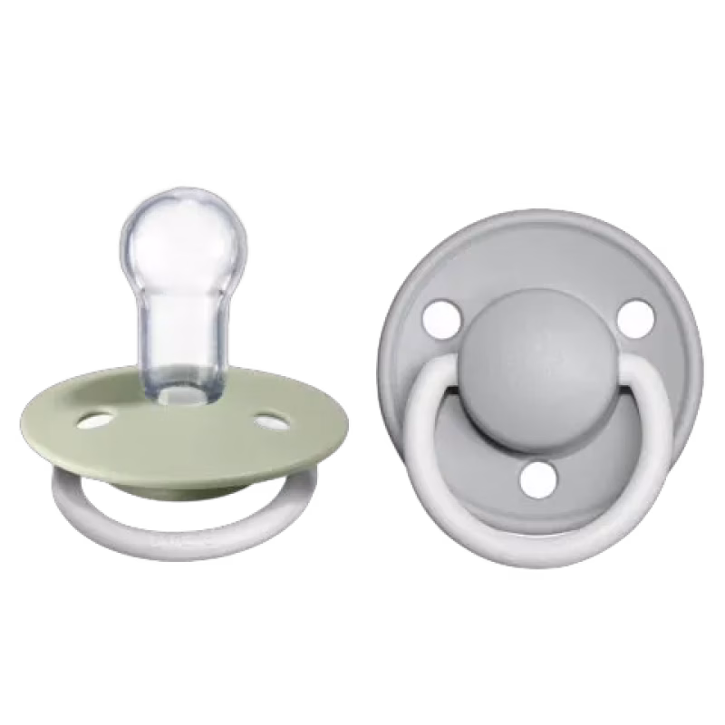 BIBS Napp De Lux 2-pack silikon Sage/Cloud Night