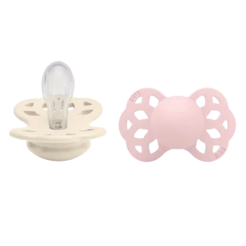 BIBS Nappar Infinity 2-pack Silikon symmetrisk Ivory/Blossom