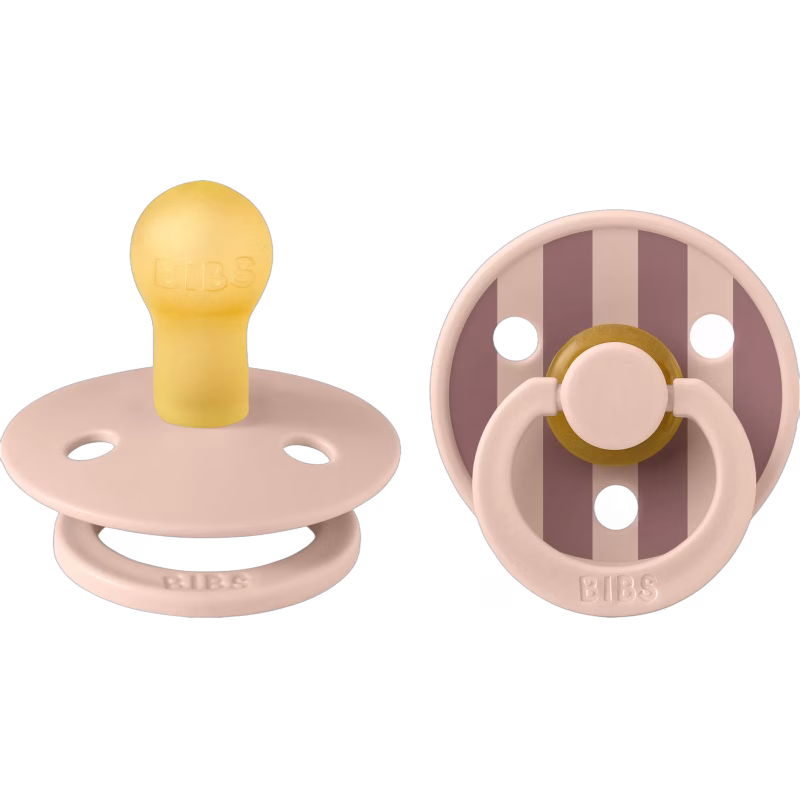 BIBS Studio Colour Block Napp 2-Pack Latex Stl 1, Blush Mix
