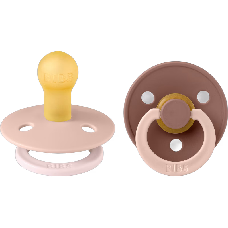 BIBS Studio Colour Fusion Napp 2-Pack Stl 1, Blush Woodchuck mix