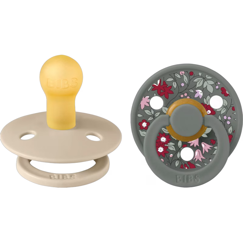 BIBS x Liberty Colour Napp 2-Pack Latex Stl 1 Rund, Chamomile Lawn/Pine Mix