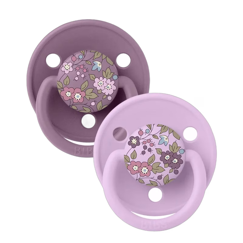 BIBS X LIBERTY De Lux 2-pack Silikon Chamomile Lawn Mauve