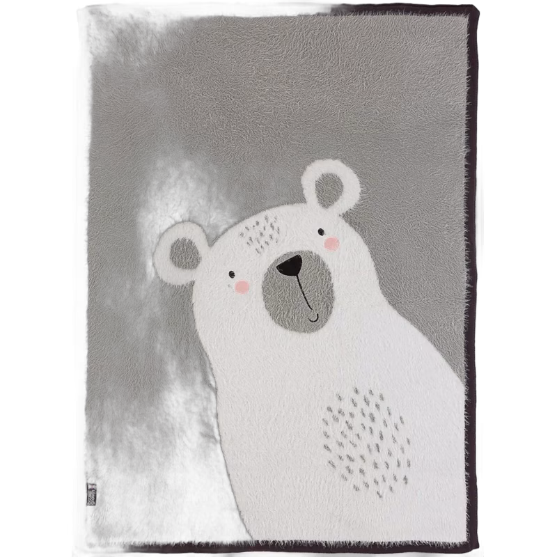 Bizzi Growin Stickad Filt Aio Baby, Polar Bear