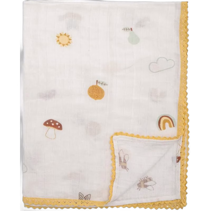 Bloomingville Agnes Babyfilt, Vit