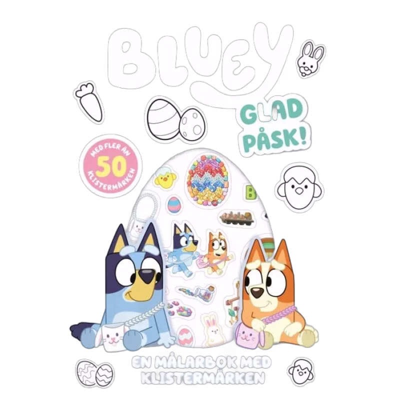 Bluey Glad påsk En målarbok med klistermärken