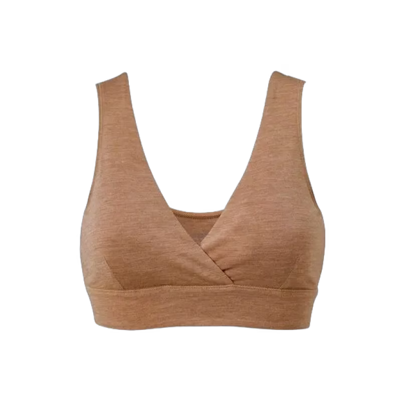 Boob Merino wool bra, Brown Melange M