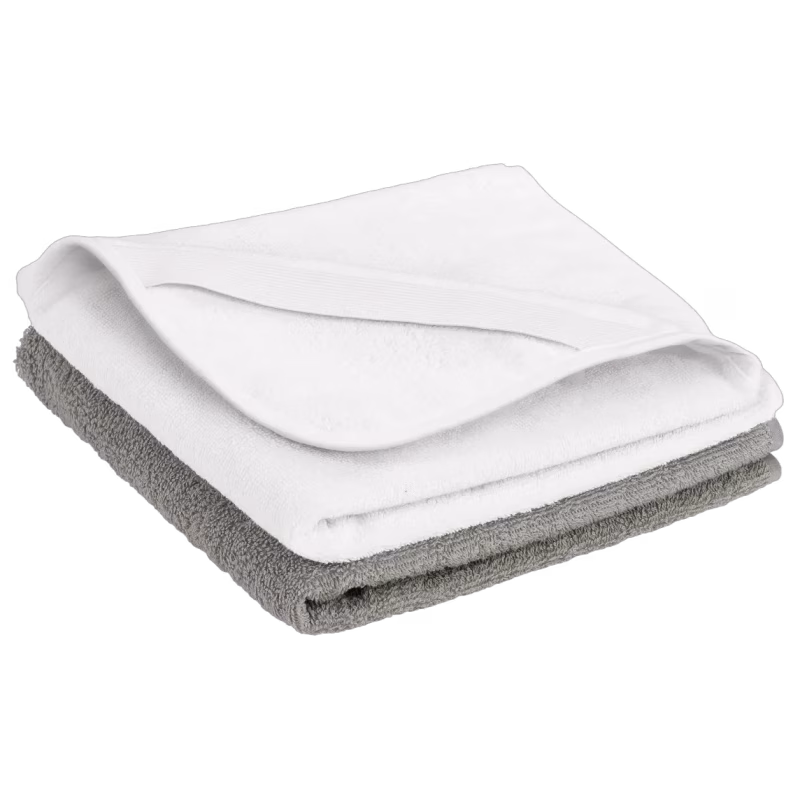 Borganäs Skötbäddöverdrag  Basic 2-pack (Grå/Vit)