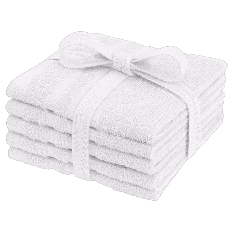 Borganäs Tvättlappar 5-pack (Vit)
