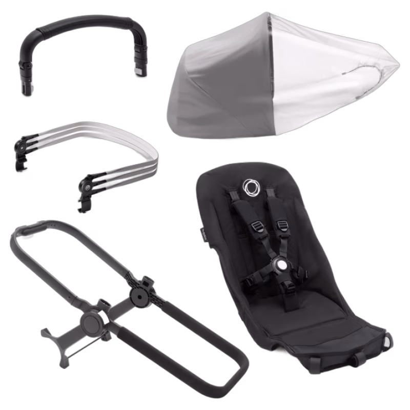 Bugaboo Donkey 5 Duo extension set Midnight black