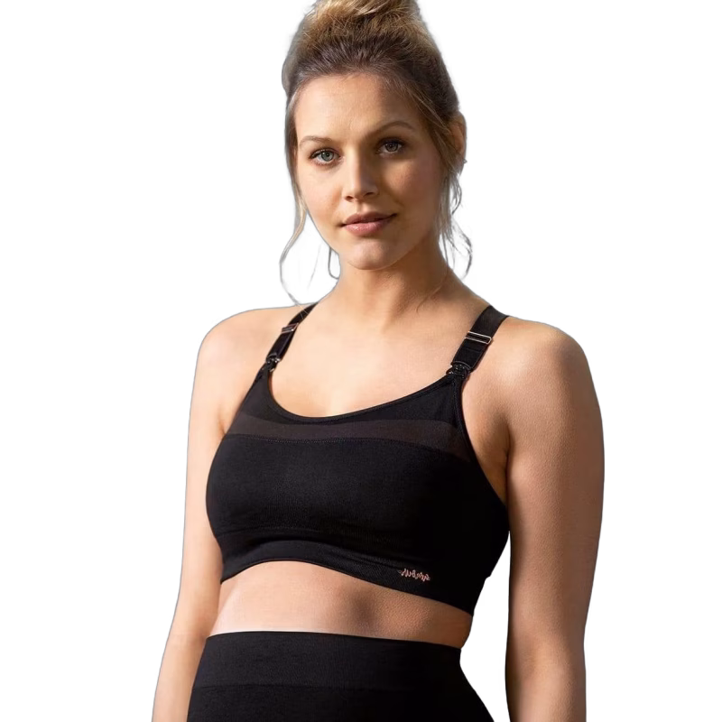 Cache Coeur WOMA Seamless Gravid/Amning Sport-BH, Black M