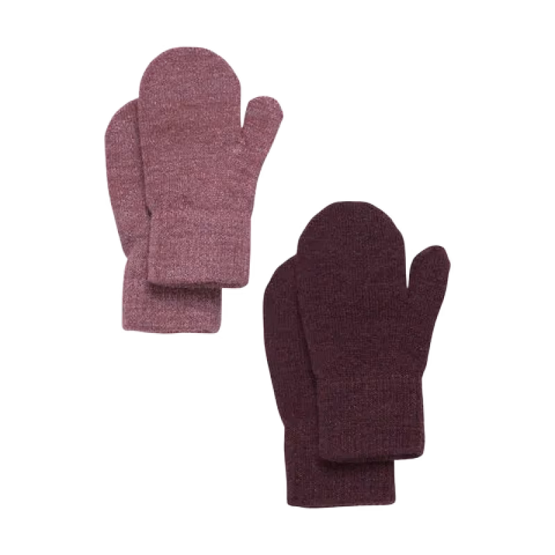 Celavi Glittriga Vantar 2-pack Rose Brown