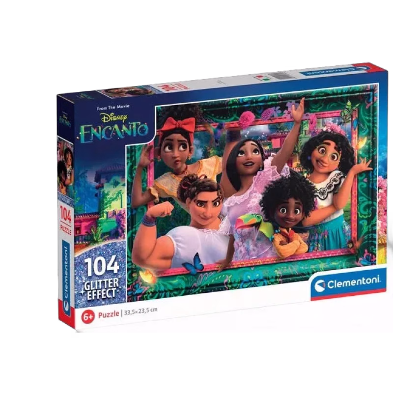 Clementoni Glitter Disney Encanto 2023 Barnpussel 104 Bitar