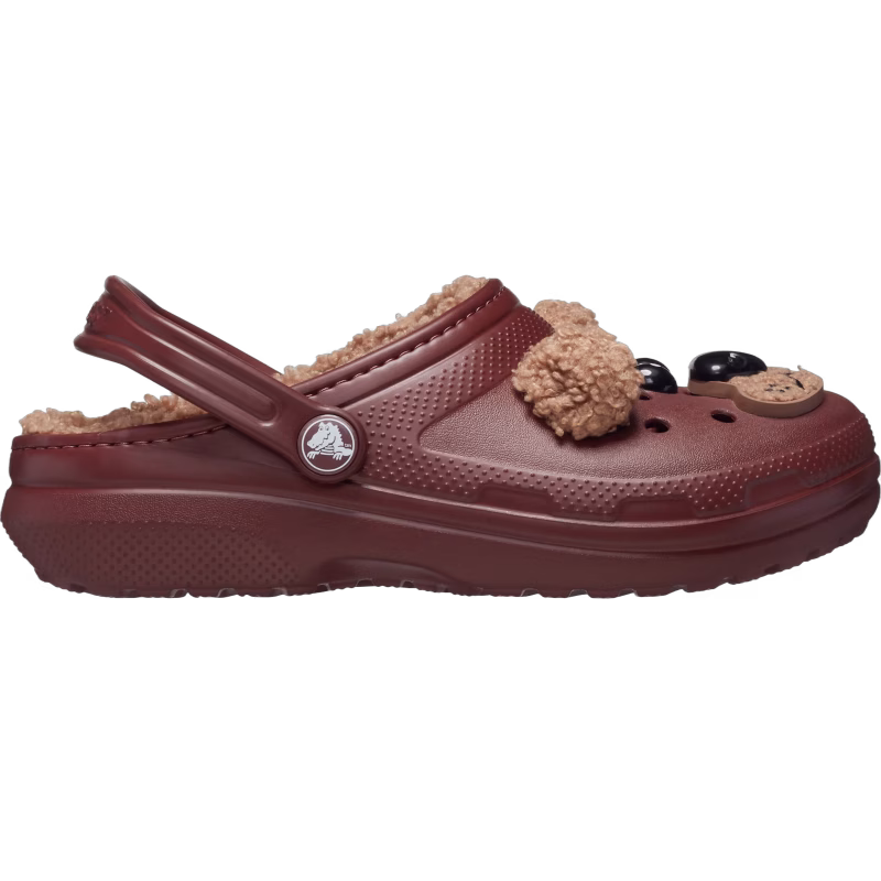 Crocs Classic Fodrade Tofflor, Bear/Dark Clay, 23-24