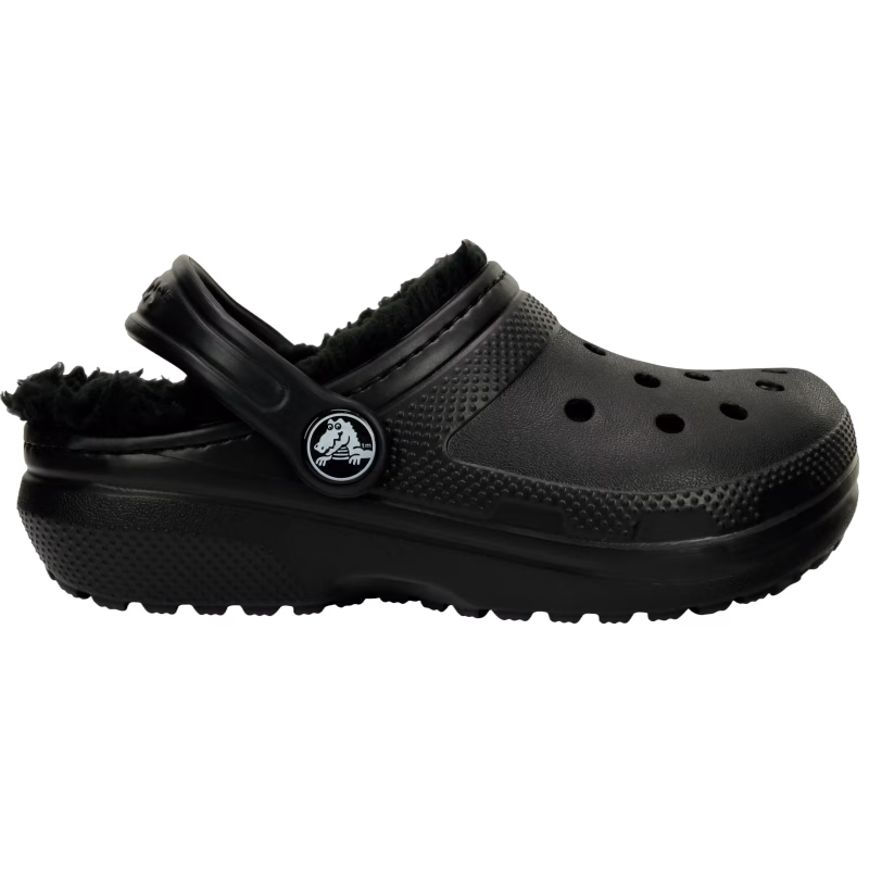Crocs Classic Fodrade Tofflor, Svart, 30-31